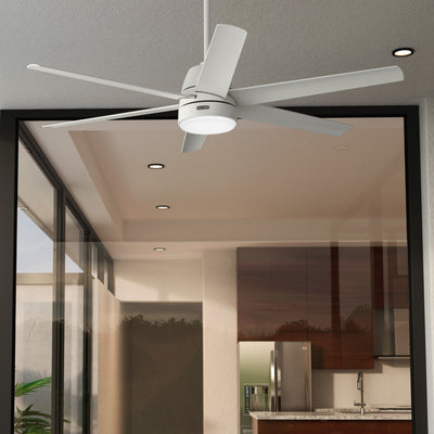 60 inch Skysail ENERGY STAR® Fresh White WeatherMax Indoor / Outdoor Ceiling Fan with LED Light Kit and Wall Control
