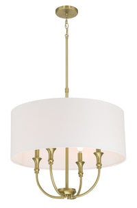 24'' Mairbourne Vintage Brass 4 Light Pendant