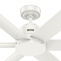 60 inch Kennicott ENERGY STAR® Fresh White Damp Rated Ceiling Fan and Handheld Remote