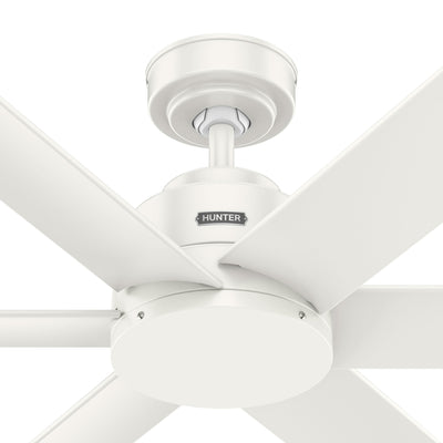 60 inch Kennicott ENERGY STAR® Fresh White Damp Rated Ceiling Fan and Handheld Remote