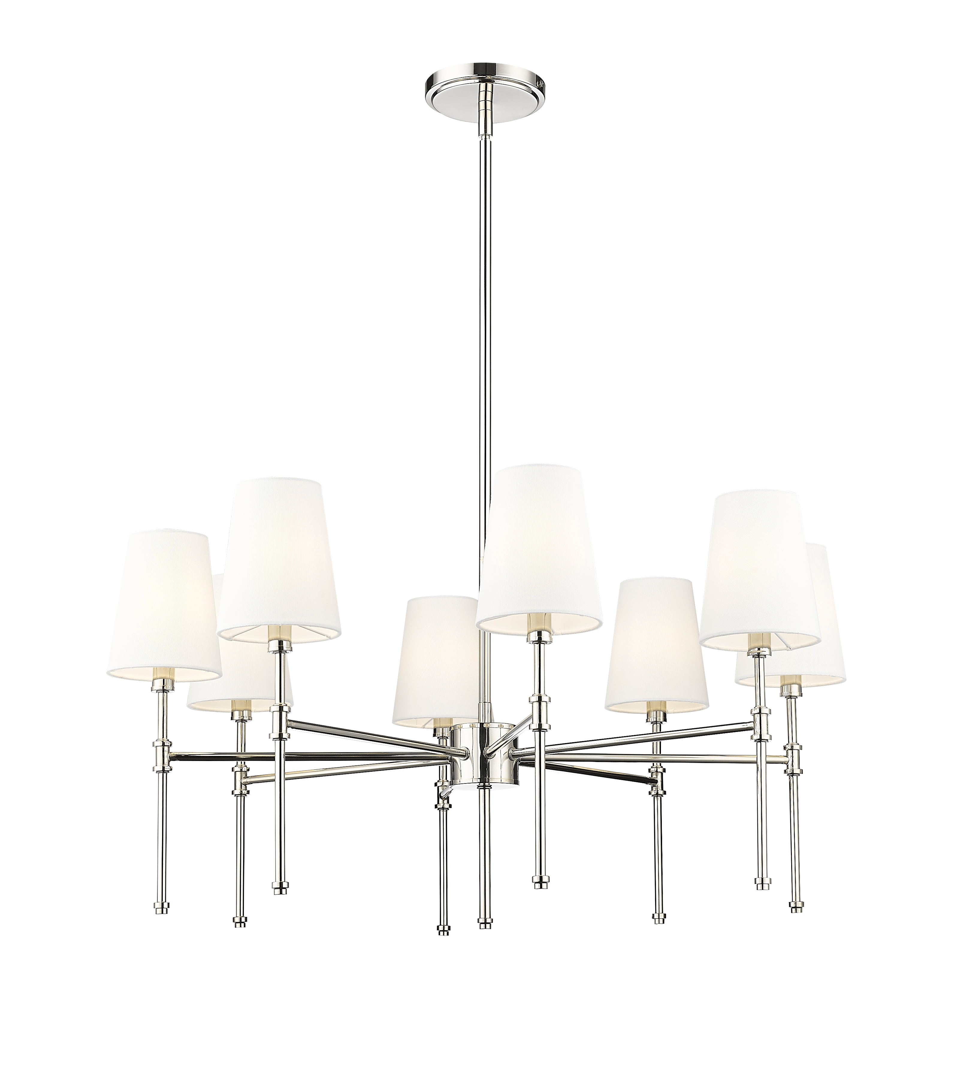 15.75'' Adorra Polished Nickel 8 Light Chandelier