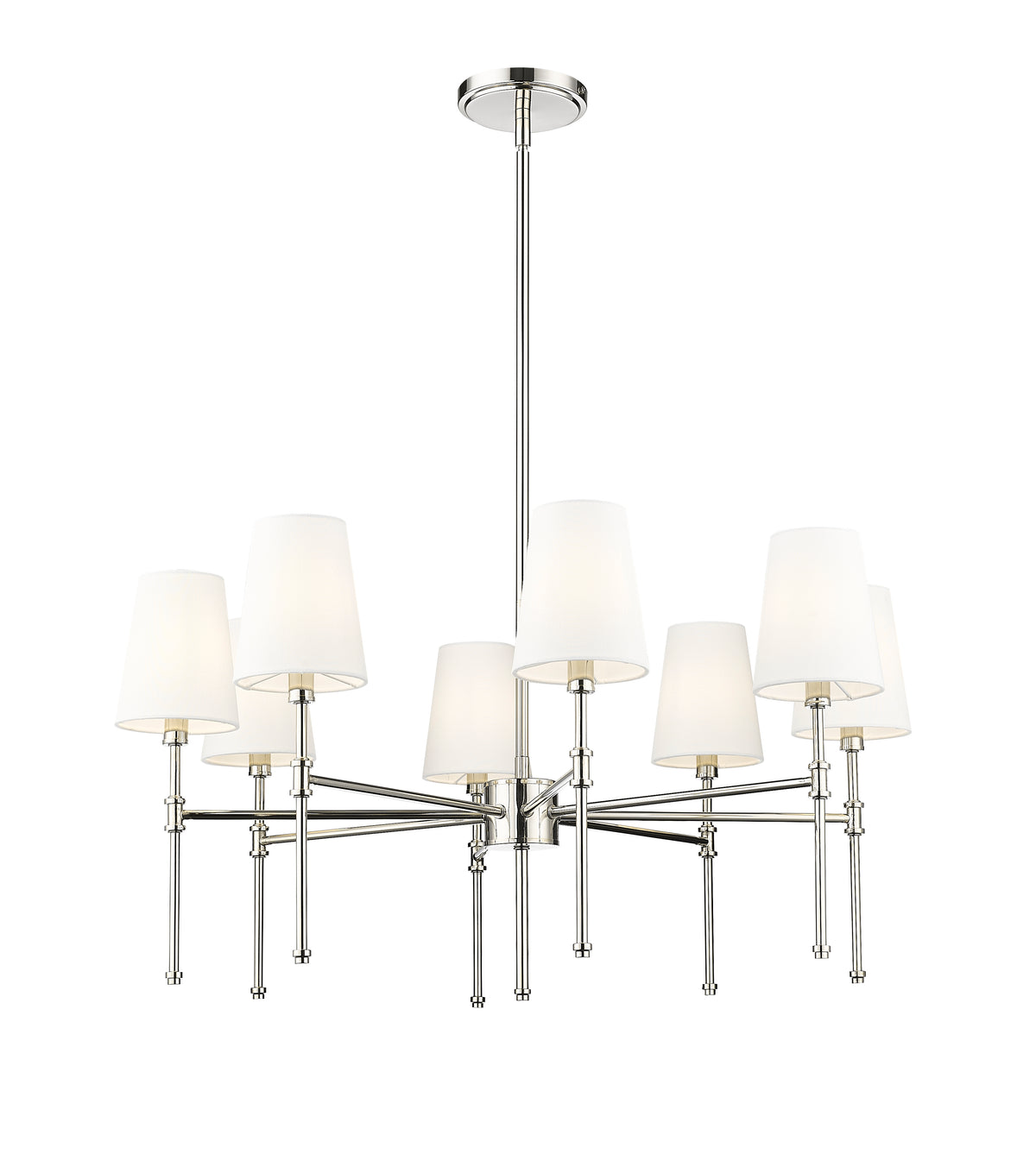 15.75'' Adorra Polished Nickel 8 Light Chandelier