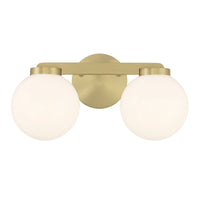 14'' Ardeva Vintage Brass 2 Light Bath Vanity