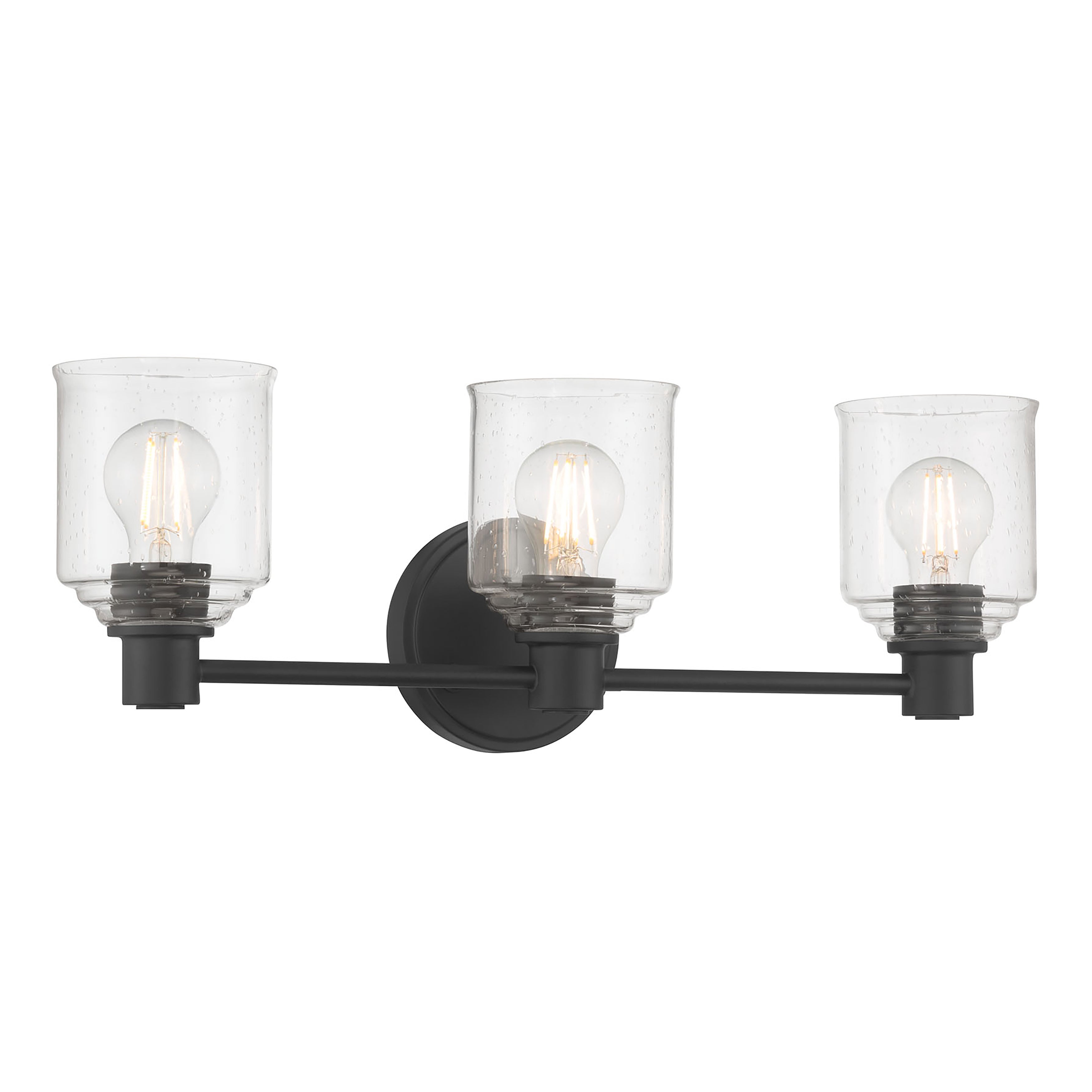 22.5'' Vessair Matte Black 3 Light Bath Vanity