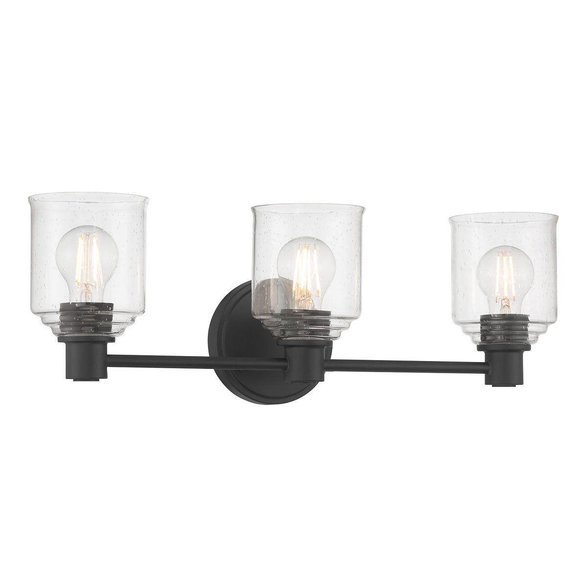22.5'' Vessair Matte Black 3 Light Bath Vanity