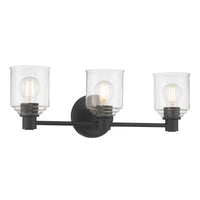 22.5'' Vessair Matte Black 3 Light Bath Vanity