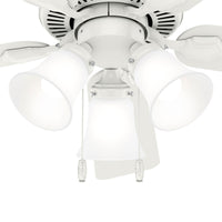 44 inch Swanson ENERGY STAR® Fresh White Ceiling Fan with LED Light Kit and Pull Chain