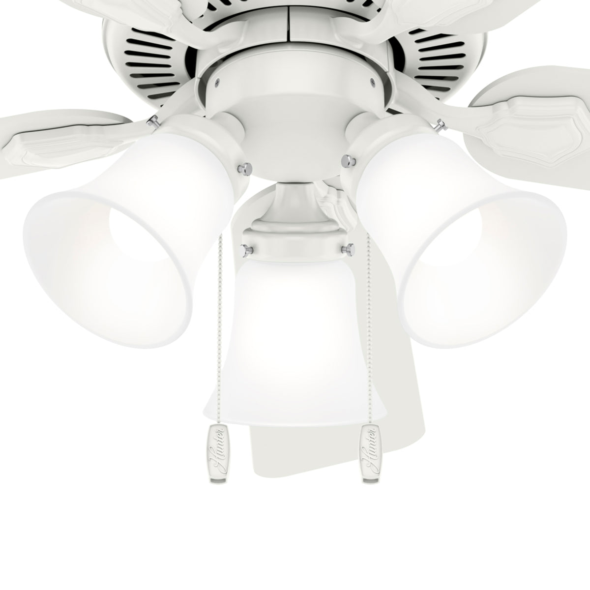 44 inch Swanson ENERGY STAR® Fresh White Ceiling Fan with LED Light Kit and Pull Chain