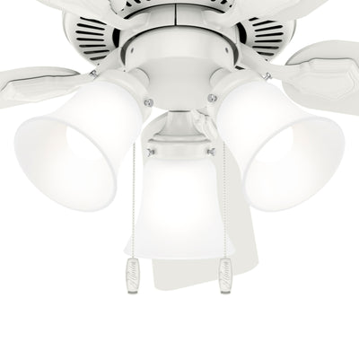 44 inch Swanson ENERGY STAR® Fresh White Ceiling Fan with LED Light Kit and Pull Chain