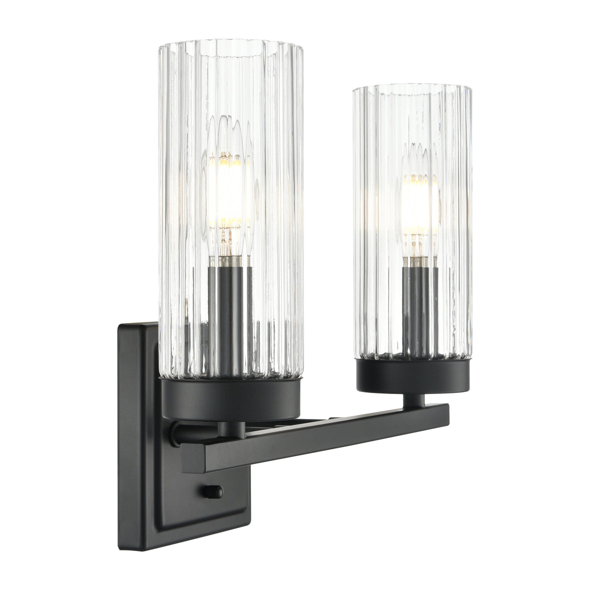12.5'' Iversen Matte Black 2 Light Bath Vanity