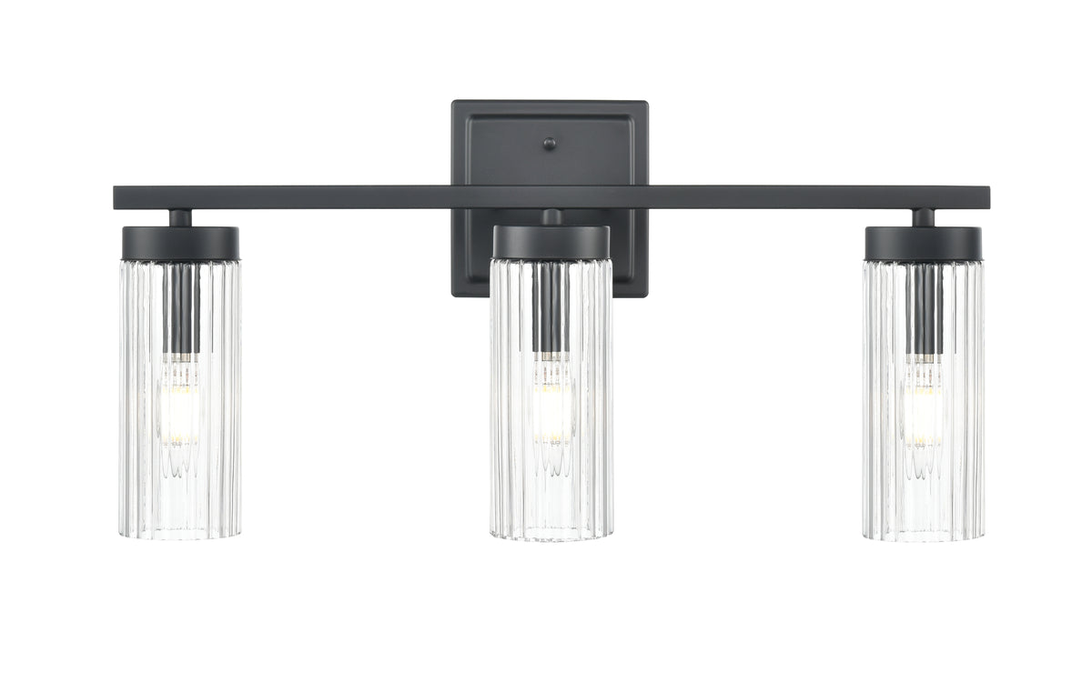 21'' Iversen Matte Black 3 Light Bath Vanity