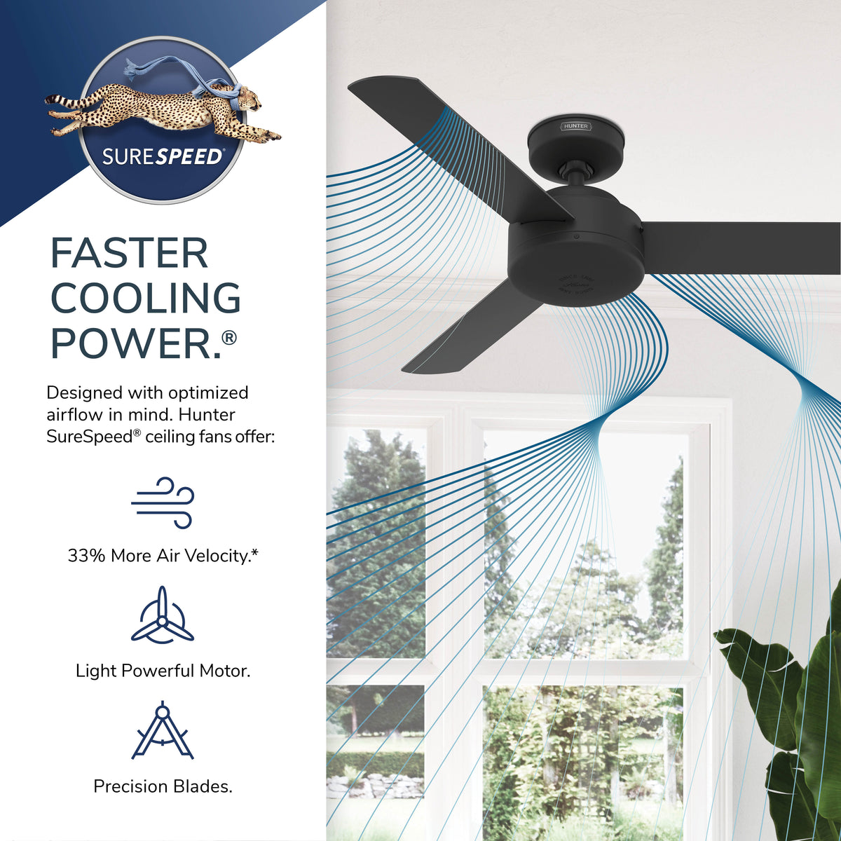 44 inch Presto Matte Nickel Ceiling Fan and Wall Control