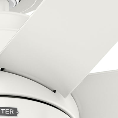 52 inch Brazos ENERGY STAR® Fresh White Damp Rated Ceiling Fan with LED Light Kit and Handheld Remote