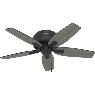 42 inch Newsome Matte Black Low Profile Ceiling Fan with LED Light Kit and Pull Chain