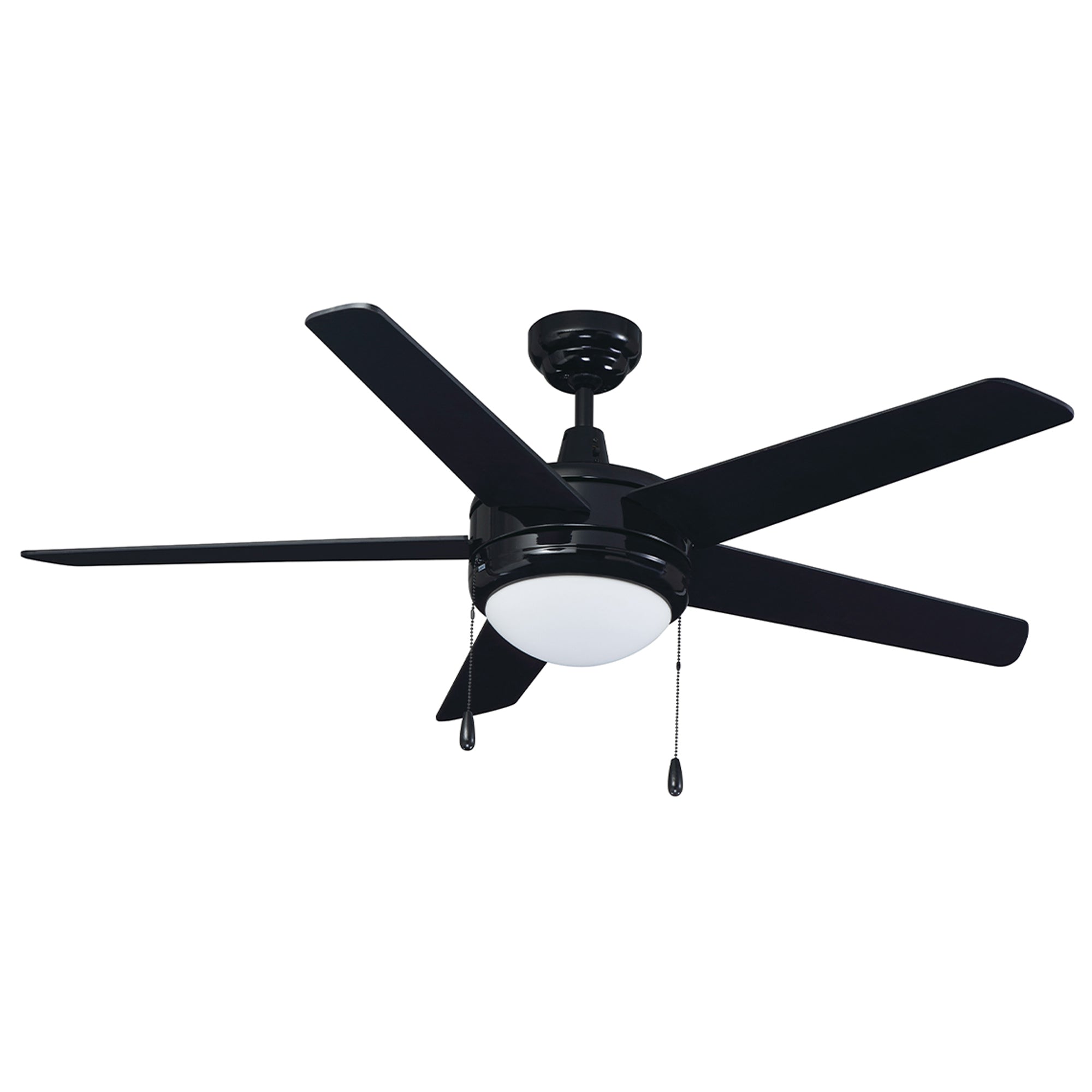 52 Inch Mirage IV AC Black Indoor Ceiling Fan 5-Blade Reversible