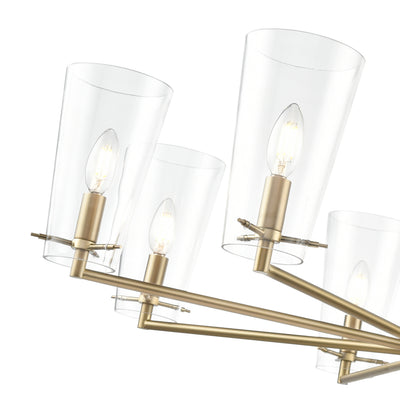10.25'' Maccan Vintage Brass 8 Light Chandelier