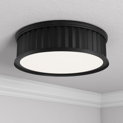 5.25'' Corvella Matte Black 3 Light Flush Mount