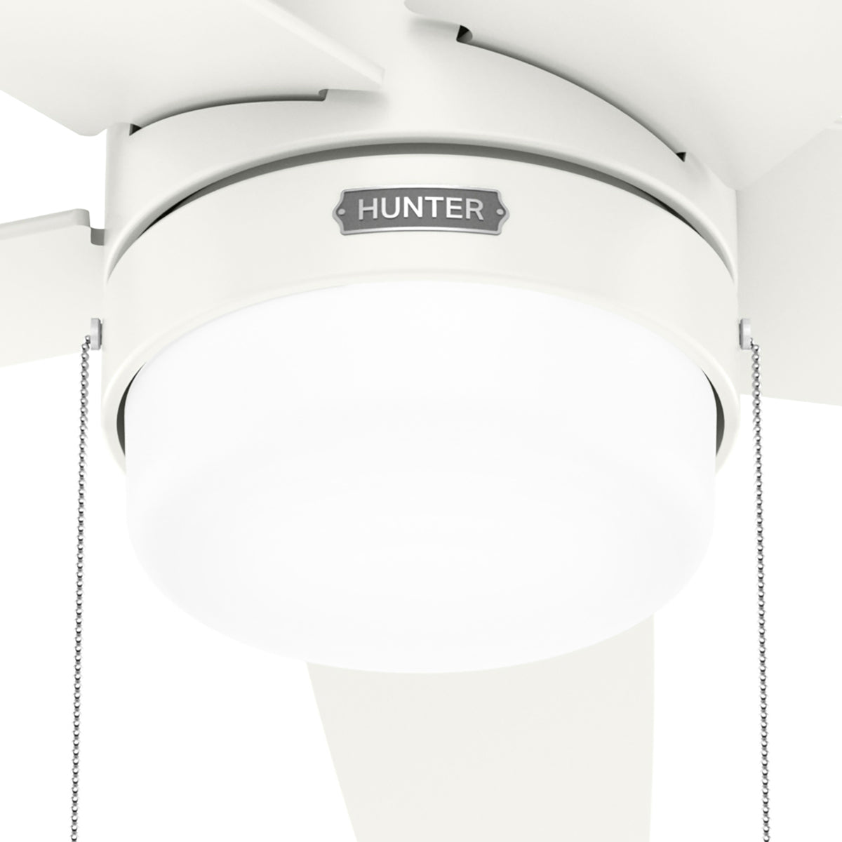 44 inch Bardot Fresh White Ceiling Fan with LED Light Kit and Pull Chain