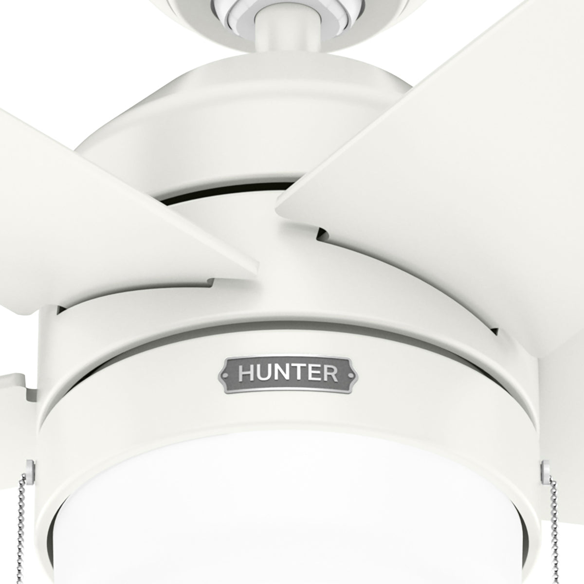44 inch Bardot Fresh White Ceiling Fan with LED Light Kit and Pull Chain