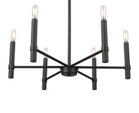 21.25'' Skyva Matte Black 6 Light Chandelier