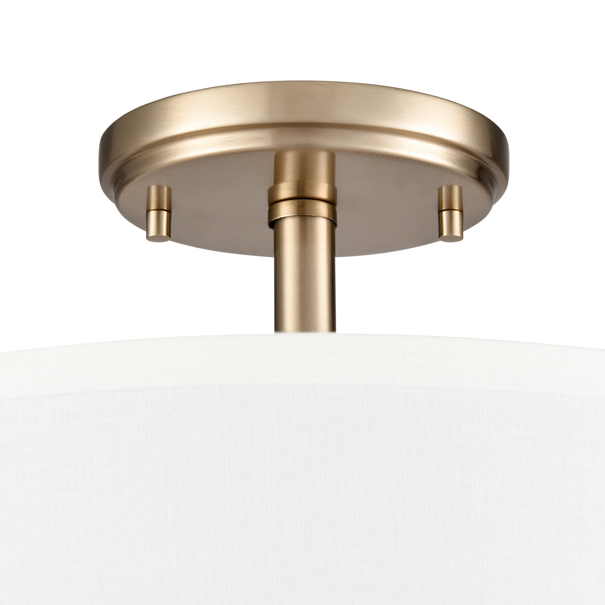 10.5'' Guyten Modern GoldWhite 2 Light Semi-Flush Mount