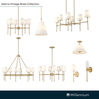 15.75'' Adorra Vintage Brass 8 Light Chandelier