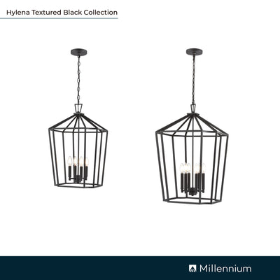 24.25'' Hylena Textured Black 4 Light Pendant