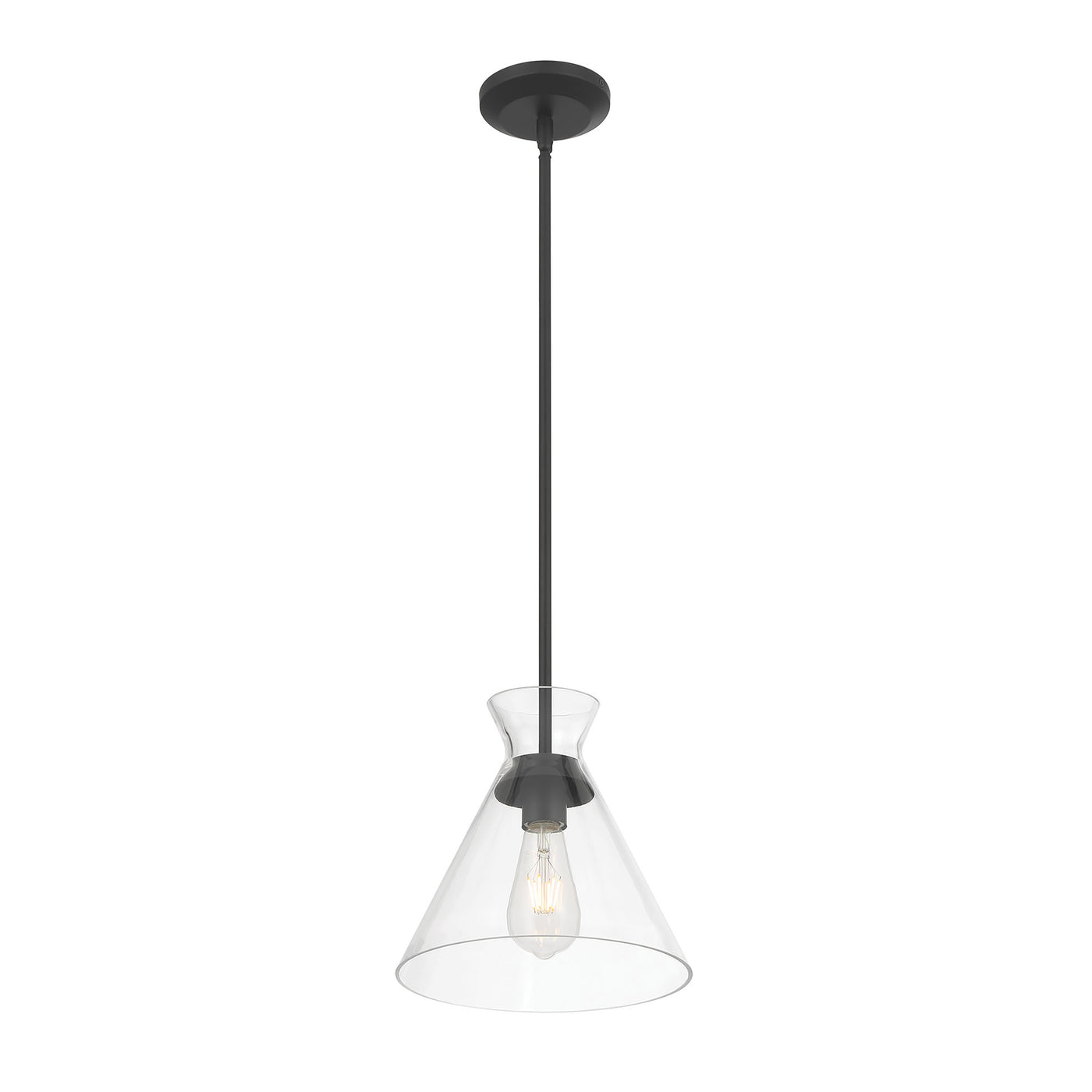9.75'' Amarella Matte Black 1 Light Pendant