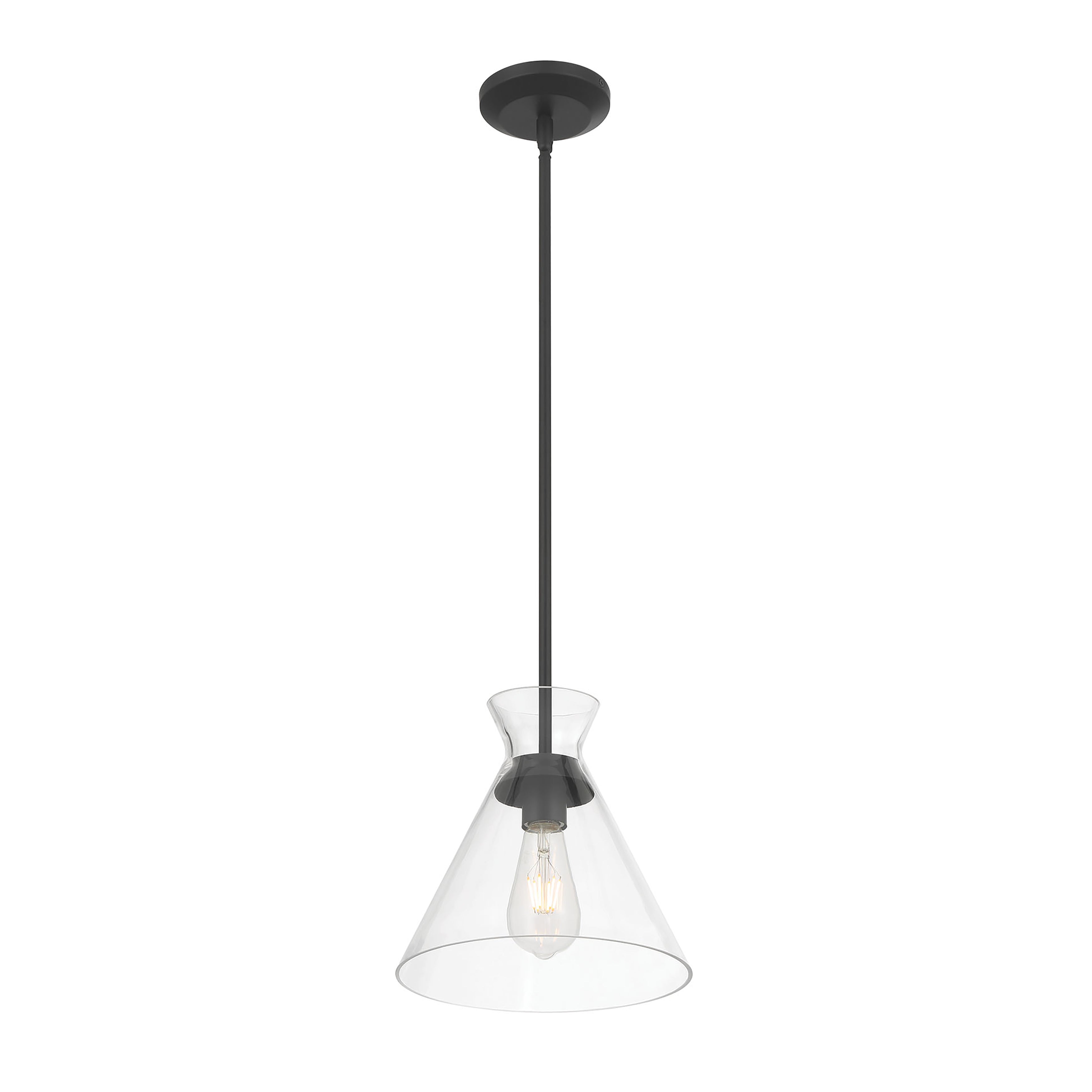 9.75'' Amarella Matte Black 1 Light Pendant