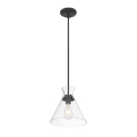 9.75'' Amarella Matte Black 1 Light Pendant