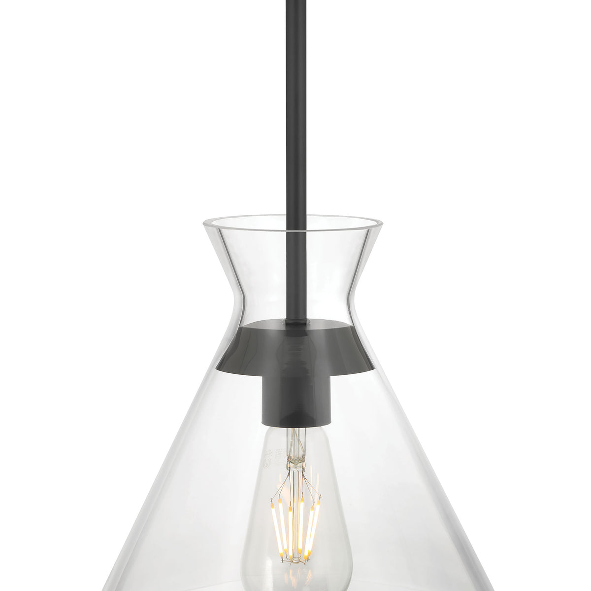 9.75'' Amarella Matte Black 1 Light Pendant