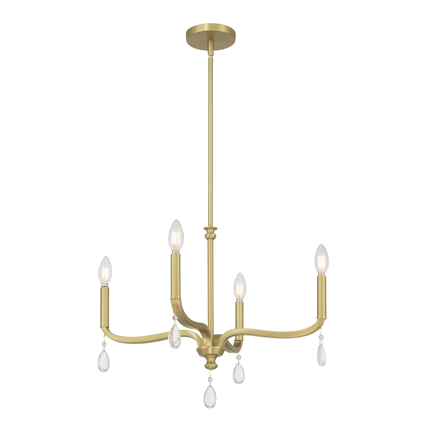 17.5'' Viremont Vintage Brass 4 Light Chandelier