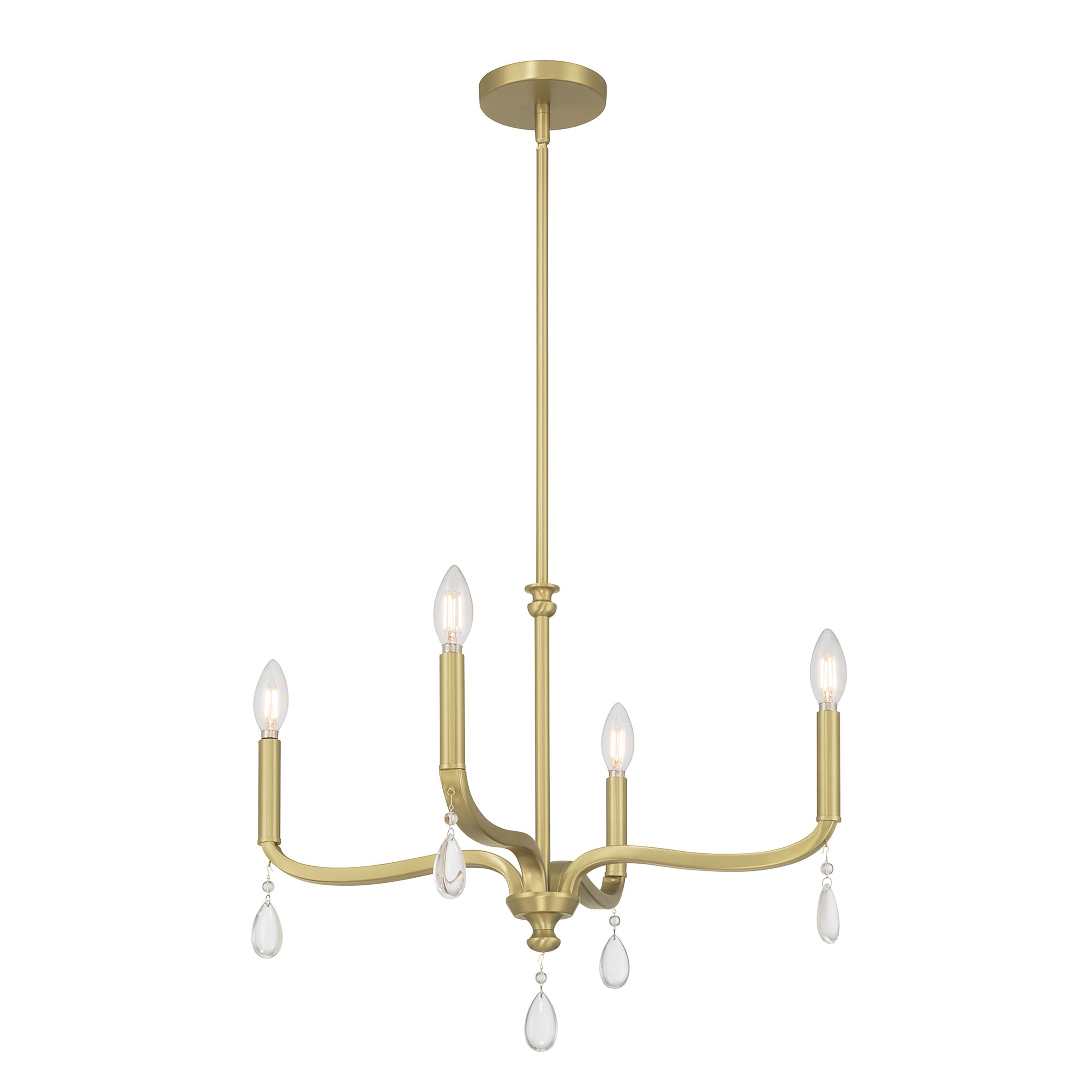 17.5'' Viremont Vintage Brass 4 Light Chandelier