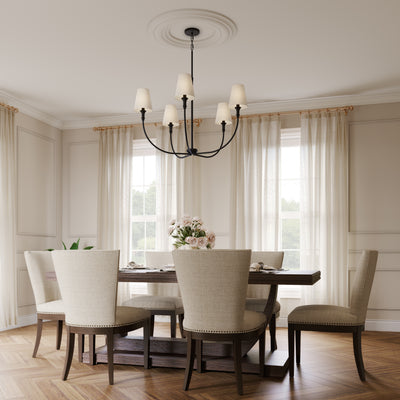 32.5'' Mairbourne Matte Black 5 Light Chandelier