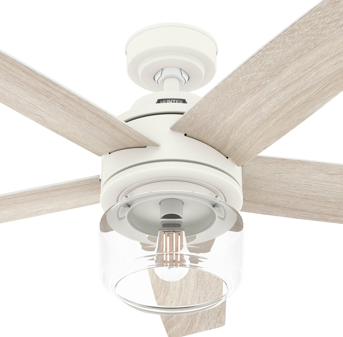 52 inch Margo Textured White Ceiling Fan with LED Light Kit and Handheld Remote