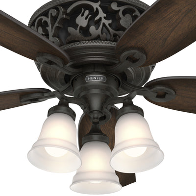 54 inch Promenade ENERGY STAR® Brittany Bronze Ceiling Fan with LED Light Kit and Handheld Remote