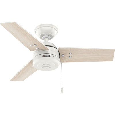 36 inch Cassius Fresh White Damp Rated Ceiling Fan and Pull Chain