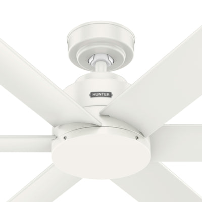 52 inch Kennicott Fresh White Damp Rated Ceiling Fan and Wall Control