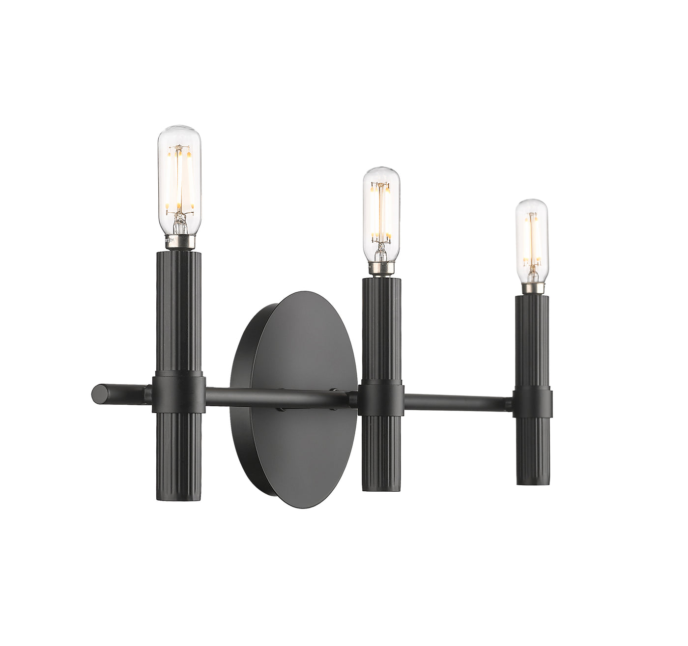 22'' Skyva Matte Black 3 Light Bath Vanity