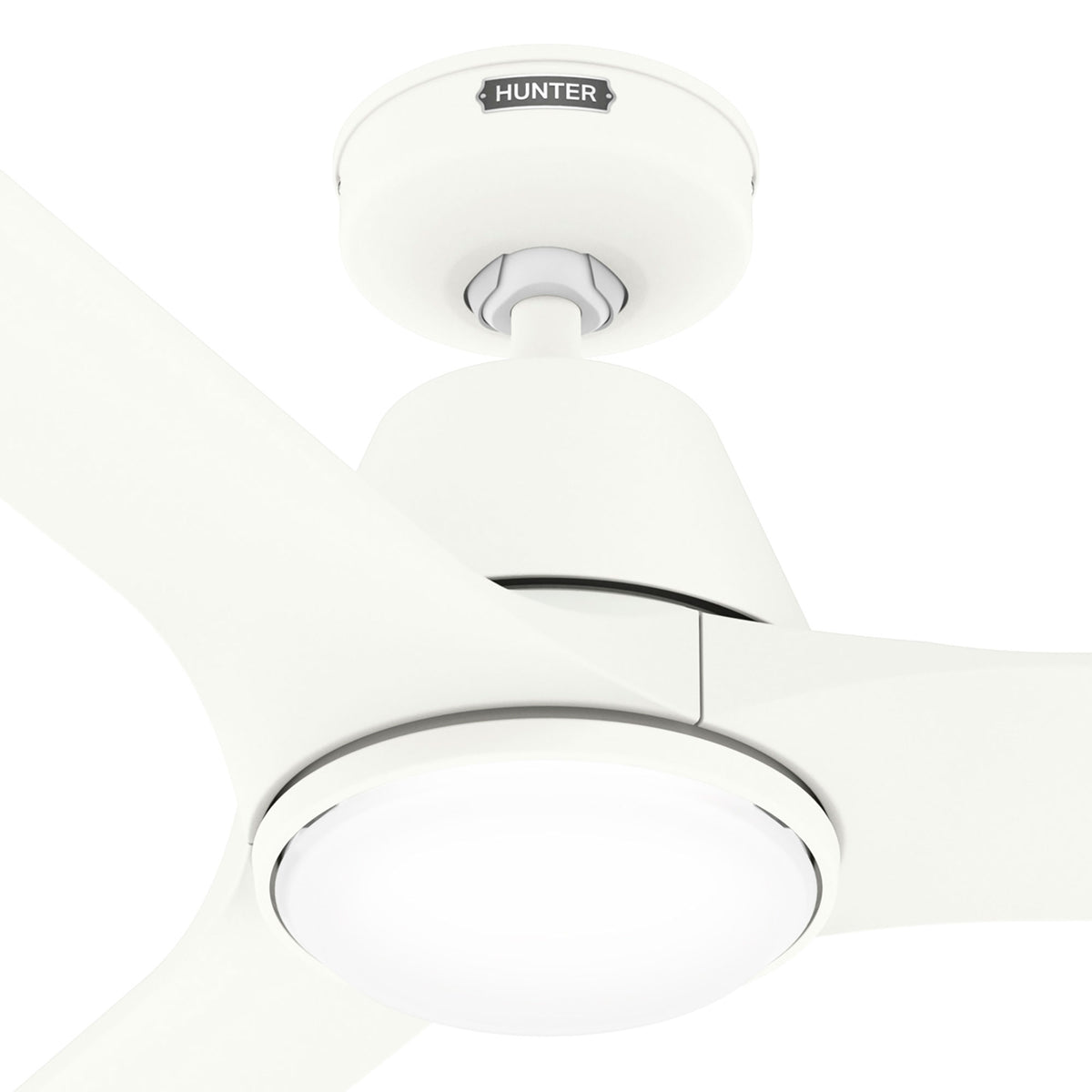 44 inch Aeronaut  Wi-Fi ENERGY STAR® Matte White Damp Rated Ceiling Fan with LED Light Kit