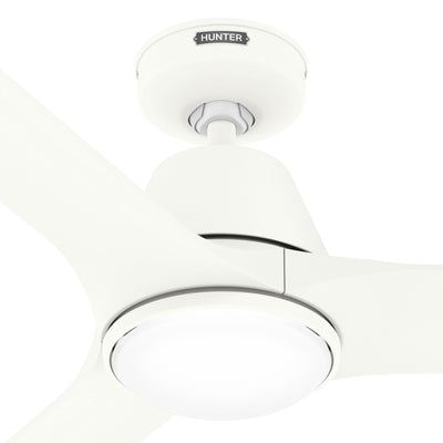 44 inch Aeronaut  Wi-Fi ENERGY STAR® Matte White Damp Rated Ceiling Fan with LED Light Kit