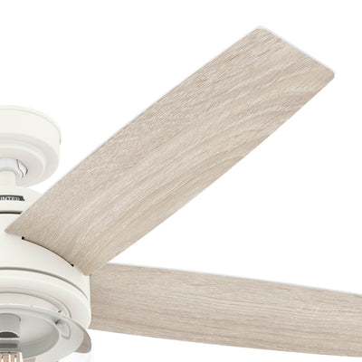 52 inch Margo Textured White Ceiling Fan with LED Light Kit and Handheld Remote