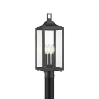 20.5'' Halston Powder Coated Black 3 Light Post Lantern
