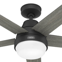 60 inch Aerodyne Wi-Fi ENERGY STAR® Matte Black Ceiling Fan with LED Light Kit and Handheld Remote