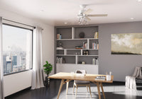 52 inch Techne Wi-Fi HunterExpress Matte White Ceiling Fan with LED Light Kit and Handheld Remote