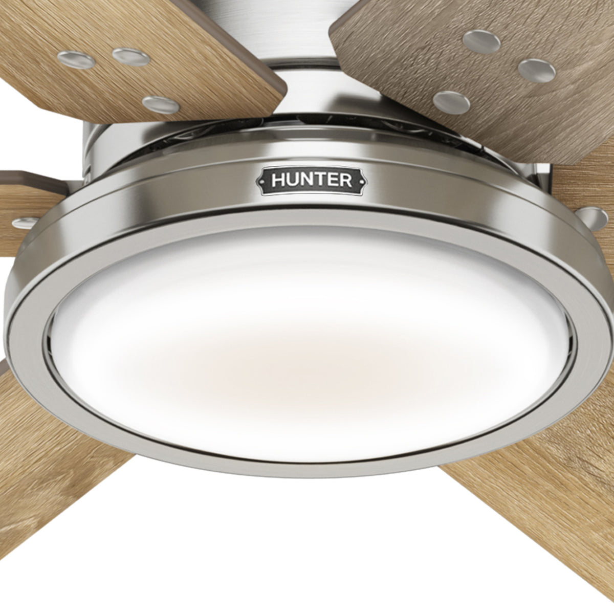 60 inch Warrant ENERGY STAR® Brushed Nickel Ceiling Fan with LED Light Kit and Wall Control