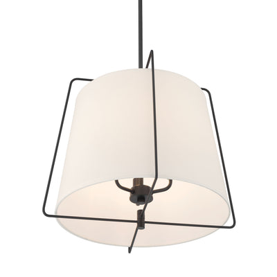 17.75'' Vellinor Matte Black 3 Light Pendant
