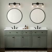23.75'' Ryehouse Matte Black 3 Light Bath Vanity