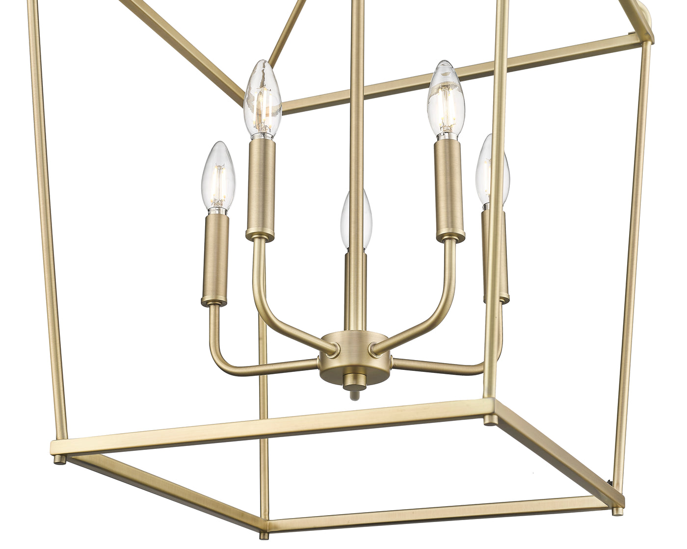 25'' Nellita Vintage Brass 5 Light Pendant