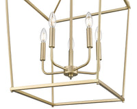 25'' Nellita Vintage Brass 5 Light Pendant